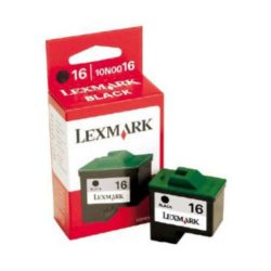 Lexmark 16 Ink Cartridge, Black Single Pack, 10N0016E